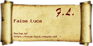 Faise Luca névjegykártya